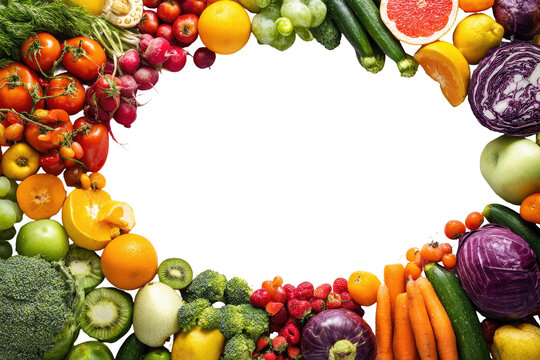 Colorful fruit and vegetable border (3)
