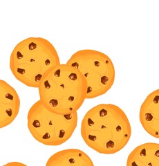 cookie pattern cute breakfast cartoon style illustration