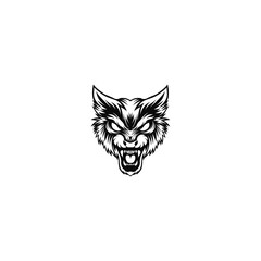 wolf illustration mascot logo