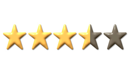 Rate stars and transparent background