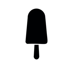 ice cream sign icon vector illustration. ice cream print flat icon for apps and websites.  ice cream silhouette on white background.