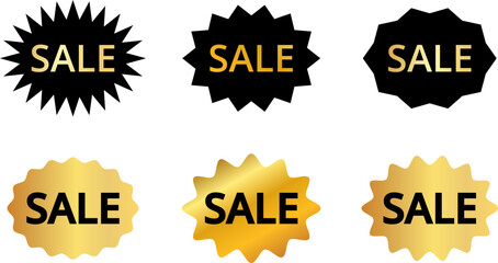 Black friday shopping labels collection. Sale or discount new sticker. Starburst red sticker set. Special offer price tag. Supermarket promotional badge. Promo stickers with star edges. Vector.