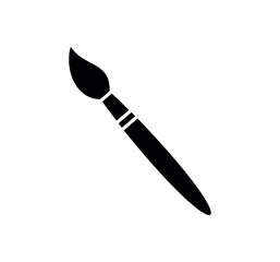 Paint brush vector icon. brush vector illustration on white background.