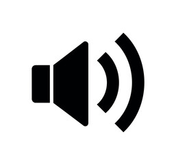 speaker volume sign icon vector illustration. Audio speaker volume icon for apps and websites
