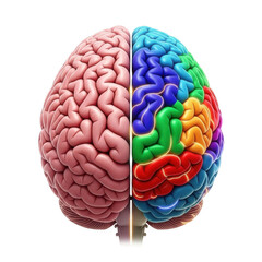 Brain isolated on transparent background