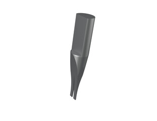 Precision Engineered Dental Implant Abutment Post: High-Resolution 3D Render of a Polished Silver Component for Restorative Dentistry Graphics, Isolated on a PNG Transparent HD Background.