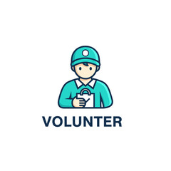 Service person holding delivery bag with checkmark vector illustration