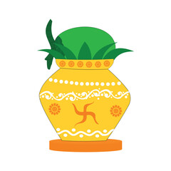 Kalash representing purity and abundance