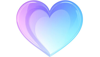 Gradient heart pastel pink-to-blue fills heart shape, black background, digital design