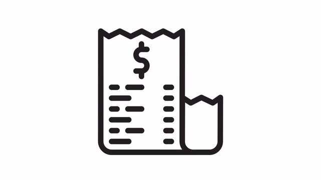 bill, animated icon - Concept for Business and Design