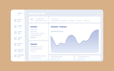 Modern Website Dashboard UI Design with Soft Blue Gradient and Clean Layout – Minimal Analytics Admin Panel Interface Template for Business Data Visualization and Web Projects