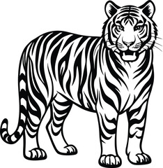 bengal-tiger-on-white-background.eps