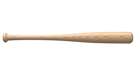 Obraz premium Baseball Bat Wooden Classic Isolated On White Background