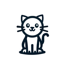 cat   icon isolated on white background 