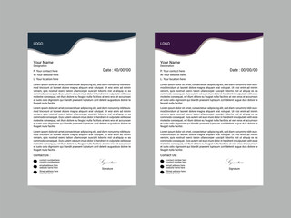 Modern Creative Corporate Simple Letterhead Design, Mockup Template Layout Vector Design
