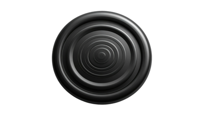 Dark concentric rings create a mesmerizing, hypnotic pattern. Texture and shadow add depth