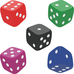 dice on white