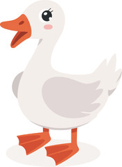 white duck vector illustration