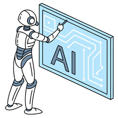 business man drawing chart