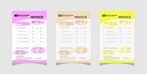  invoice design creative layout template
