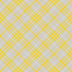 Seamless yellow color check pattern.Repeating patern plaid. Checkered design for prints.Repeated tartan fabric.Vector scottish fabriс. Ekose texture. Madras flannel.Checker line.Stripe gingham.