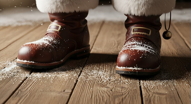 Santa boots christmas holiday festive season winter