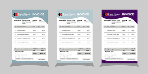 Business Invoice and payment agreement design 03