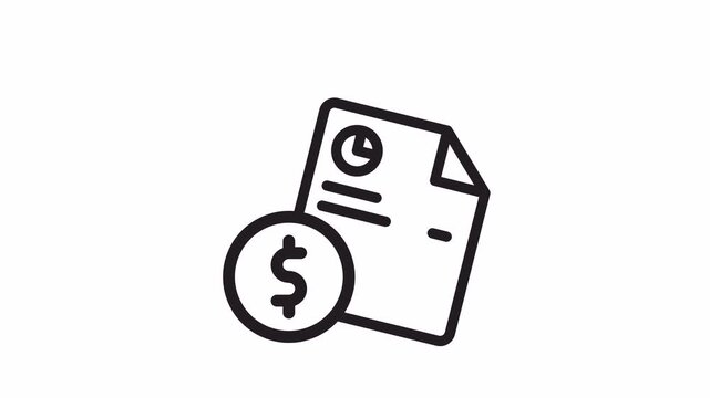 financial report, animated icon - Concept for Business and Design