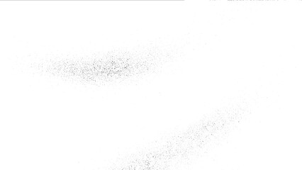 Abstract minimalist white background with ink and dust splatter texture. Dynamic explosion of black powder and colorful dust on white background. 