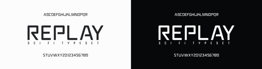 Modern trendy rounded sans serif vector alphabet, uppercase letter set