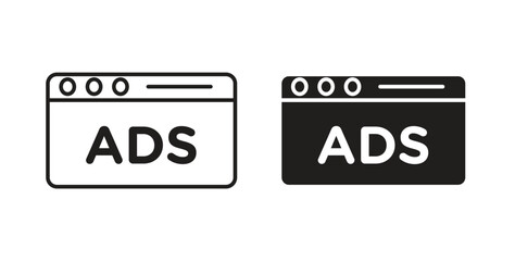 Ad icon. filled flat sign for mobile concept and web design