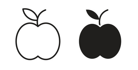Apple icon. filled flat sign for mobile concept and web design