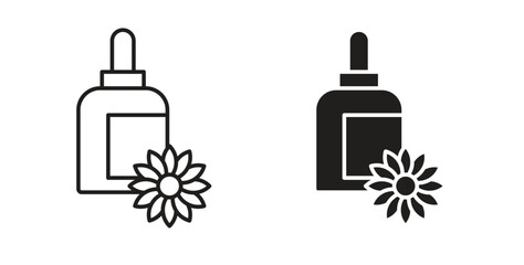 Bach flowers icon. filled flat sign for mobile concept and web design