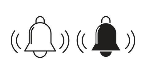 Bell ring icon. filled flat sign for mobile concept and web design