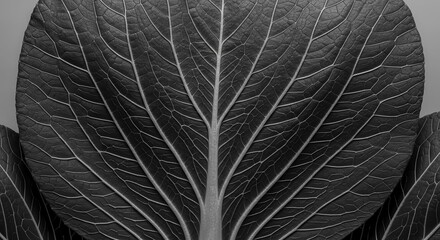 Dramatic Close Up Of Leaf Structure Reveals Intricate Details and Dark Aesthetic