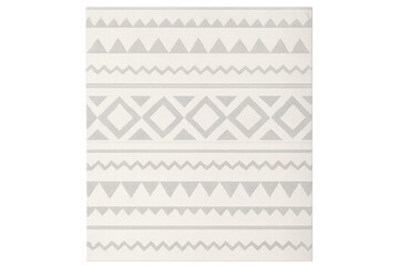 Bohemian geometric pattern rug white and gray