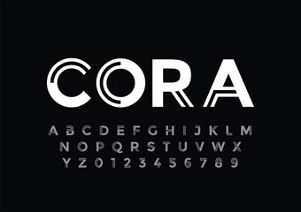 Sports Modern Font. Sans Serif Font. Regular Uppercase Lowercase Typography urban style alphabet fonts for fashion, sport, technology, digital, movie, logo design, vector illustrati