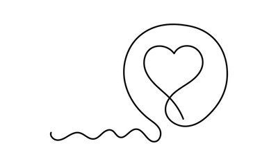 Black and white heart clipart, hand drawn doodle heart continuous one line drawing, love sign, symbol. Love relationship concept. Vector hand drawn illustration
