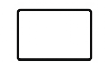 Tablet mockup with blank transparent screen displaying digital content and modern technology concepts