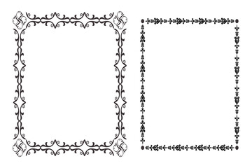 Vintage ornate frame flourish corner decorative element border design