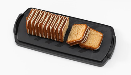 Angeschnittener Zitronenkuchen