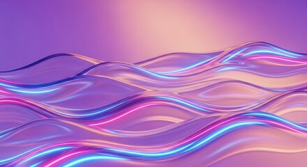 Abstract blue background with smooth wave lines and a light blue and purple color gradient pattern for digital design wallpaper