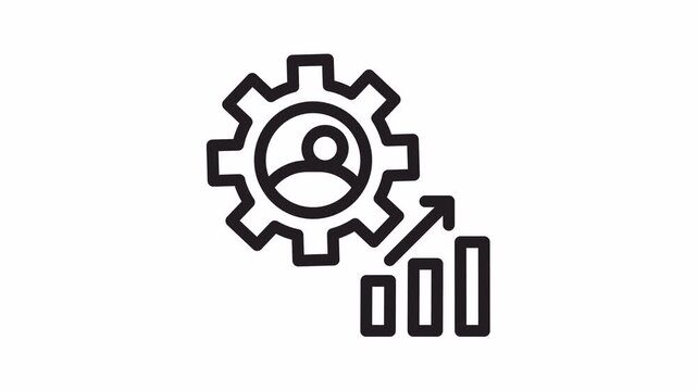 self development, animated icon - Concept for Business and Design