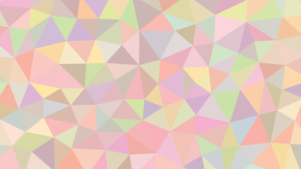 Pastel Colored Polygonal Background with Low Poly Triangle Design Texture