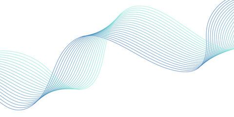 Abstract soft wave lines dynamic flowing light blue isolated background. data science frequency gradient lines on transparent background.  Wave modern stream transparent background.