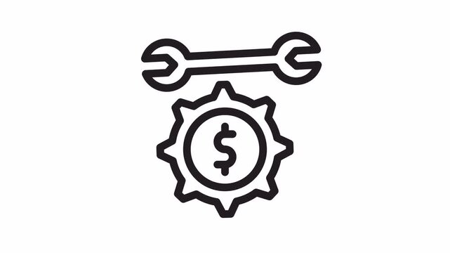 service, animated icon - Concept for Business and Design
