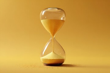 Hourglass measuring time with sand