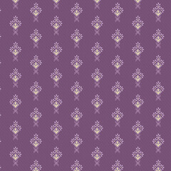 vector seamless pattern with flowers