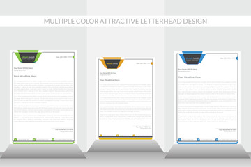 Multiple Color Corporate Letterhead Design