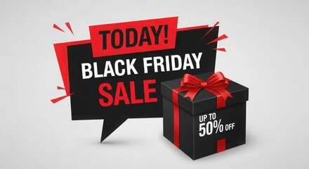 Black Friday Sale with Gift Box and 50% Off Offer discount